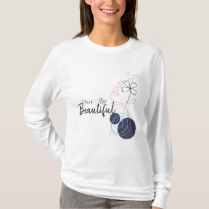 T-shirt Vibrant fille minimaliste avec des tons colorés