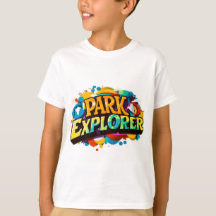 T-shirt Vibrant Park Explorer Typographie multicolore Tee