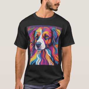 T-shirt Vibrant Pop Art Portrait de chien - Louveur d'anim
