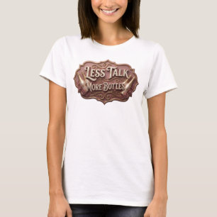 T-shirt vibrant rose avec le slogan LESS TALK MORE