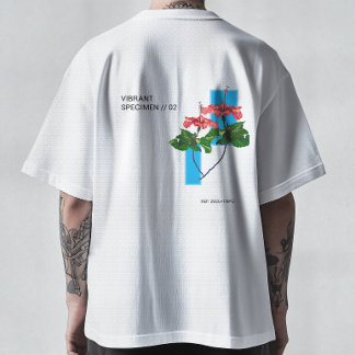T-shirt Vibrant Specimen - Deconstructed Hibiscus Vaporwav
