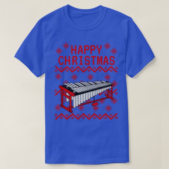 T-shirt Vibraphone Laid Vibraphoniste de Noël Percussioni (Design devant)
