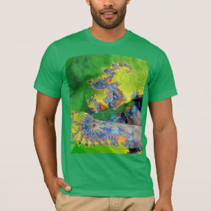 T-SHIRT VIBRATIONS DE MATIÈRE, LA FEMME EN FRACTAUX JAUNES