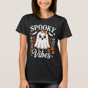 T-shirt Vibrations Effrayantes Fantôme Rétro Groovy Hallow