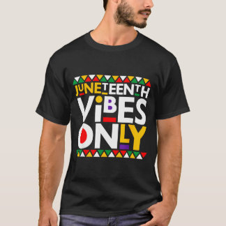 T-shirt Vibrations Juneteenth uniquement 1865 hommes afro-