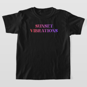 T-shirt Vibrations Rétro Coucher de Soleil