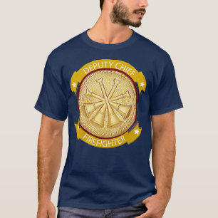 T-SHIRT VICE-FEU EN CHEF FIREFIGHTER GOLD MEDALLION