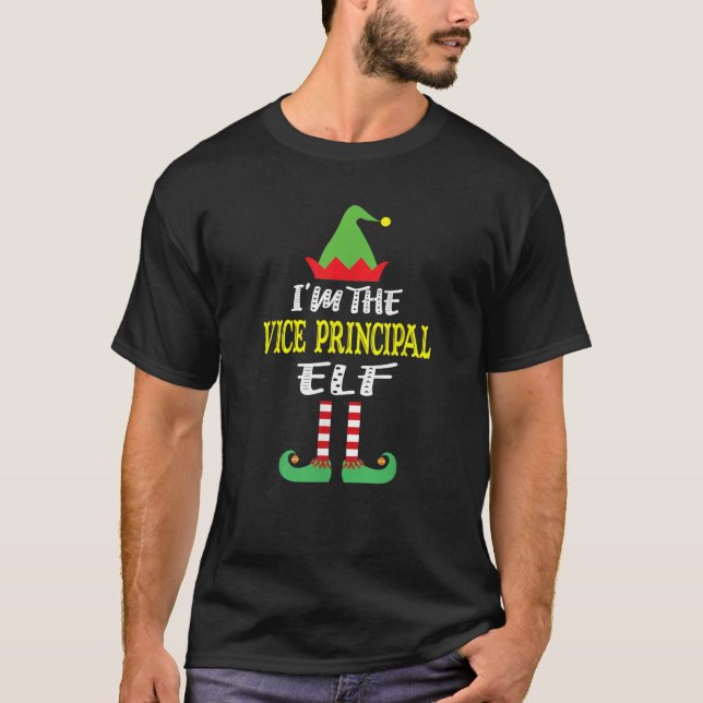 T-shirt Vice-principal Elf Matching Family Group Noël (Devant)