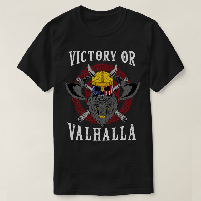 T-shirt Victoire ou Valhalla Viking 1 (Design devant)