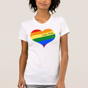 T-shirt Victoires d'amour de coeur d'arc-en-ciel