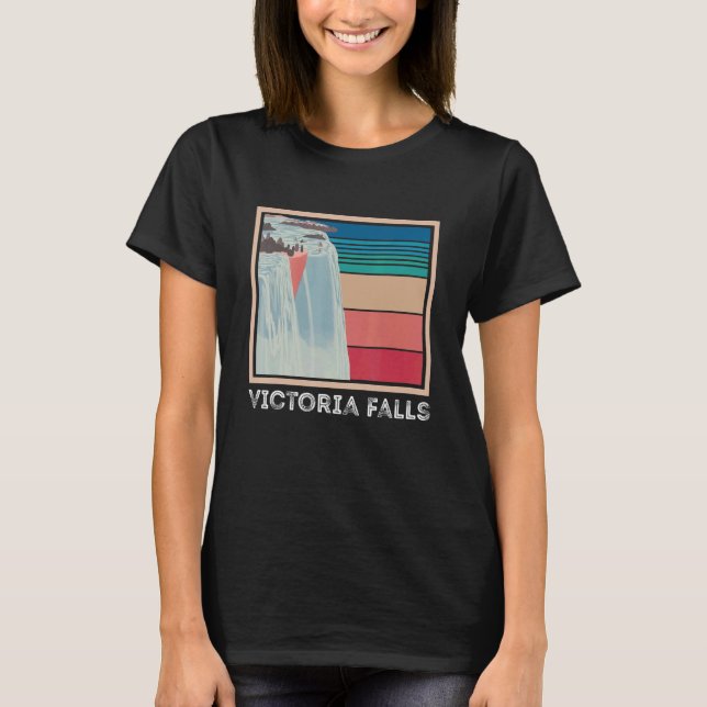 T-shirt Victoria Falls Zambia Waterfall Souvenir Africa Zi (Devant)