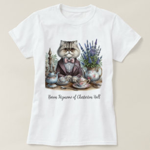 T-shirt Victorian Cat Gentleman Tea Party