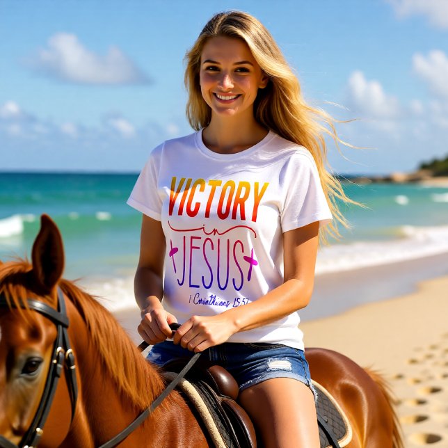 T-shirt Victory In Jesus Christian (Créateur téléchargé)