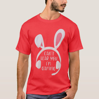 T-shirt Vidéo de jeu vidéo drôle de Pâques Joueuse Lapin E