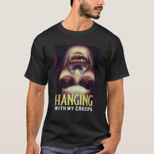 T-shirt Vidéo D'Horreur vintage Vampire Éffrayant Accroché