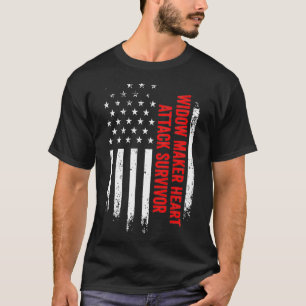 T-shirt Vidéo-femme Maker Heart Attack Survivor American 