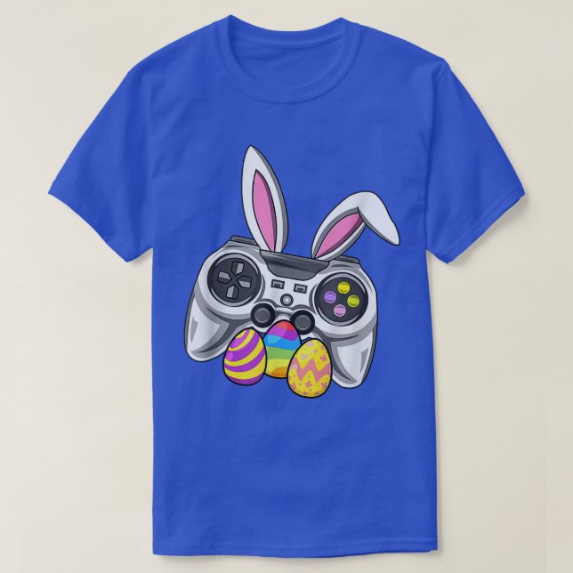 T-shirt Video Game Bunny Eggs Costume Easter Day Boys Kids (Design devant)