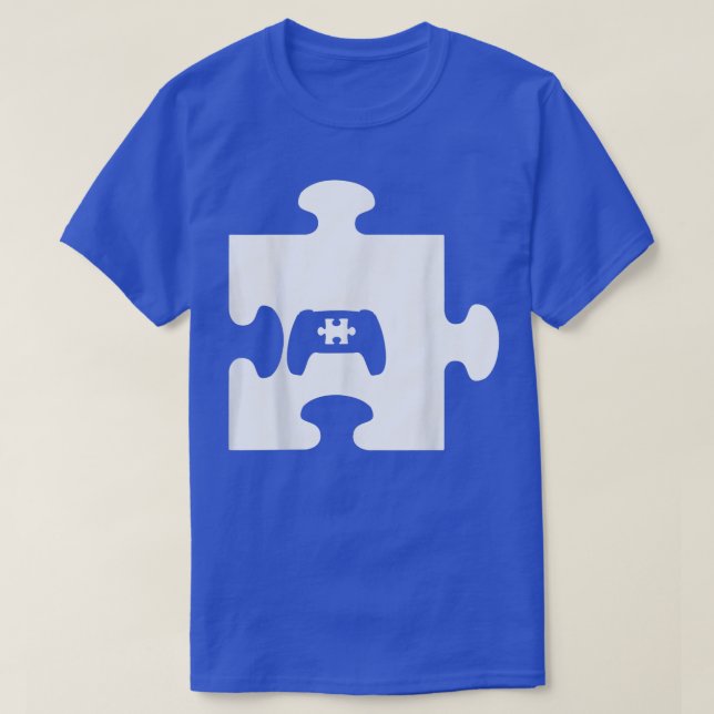 T-shirt Video Game Controller Game Puzzle Autism Awareness (Design devant)