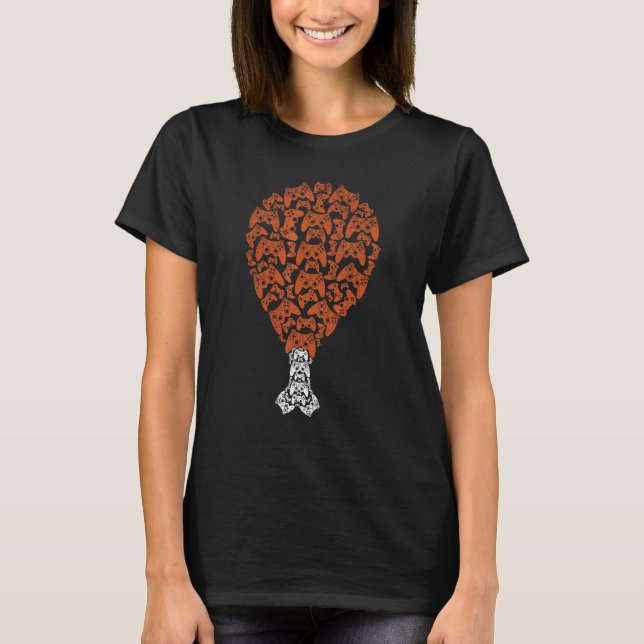 T-shirt Video-Game Controller Turkey Leg Thanksgiving Gami (Devant)