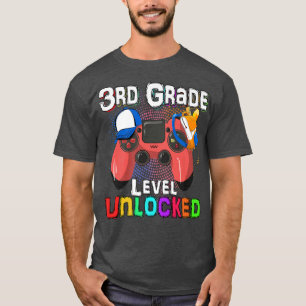 T-shirt Video Game Level Unlocked 3rd Grade Student Teache