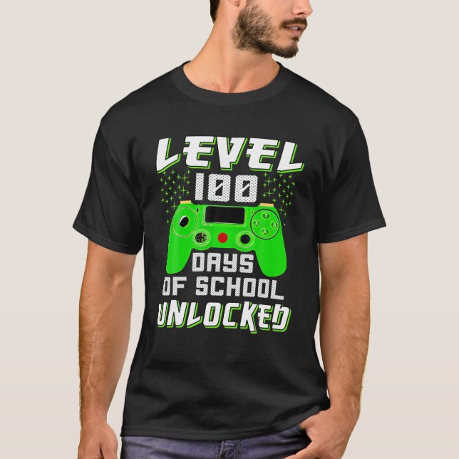 T-shirt Video Gamer Étudiant 100E Jour Enseignant 100 Jour (Devant)