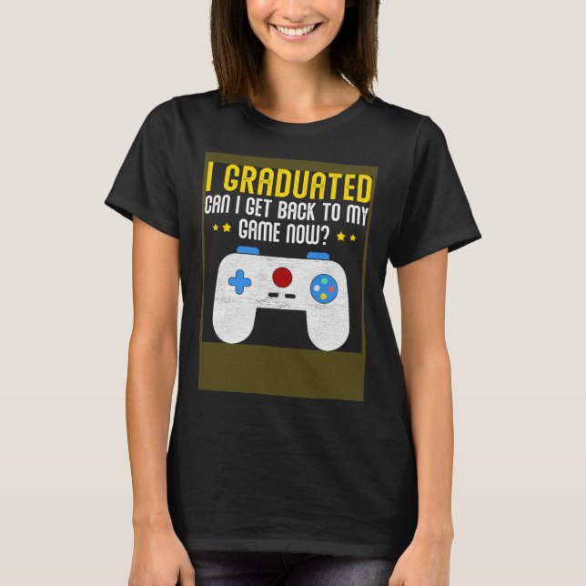 T-shirt Video Games Graduation  Gamer (Devant)