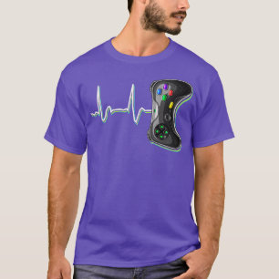 T-shirt Vidéo Heartbeat Video Game Controller Cadeau Enfan