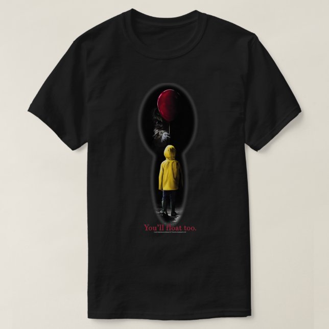 T-shirt Vidéo IT Georgie Red Balloon Vous flotterez trop (Design devant)