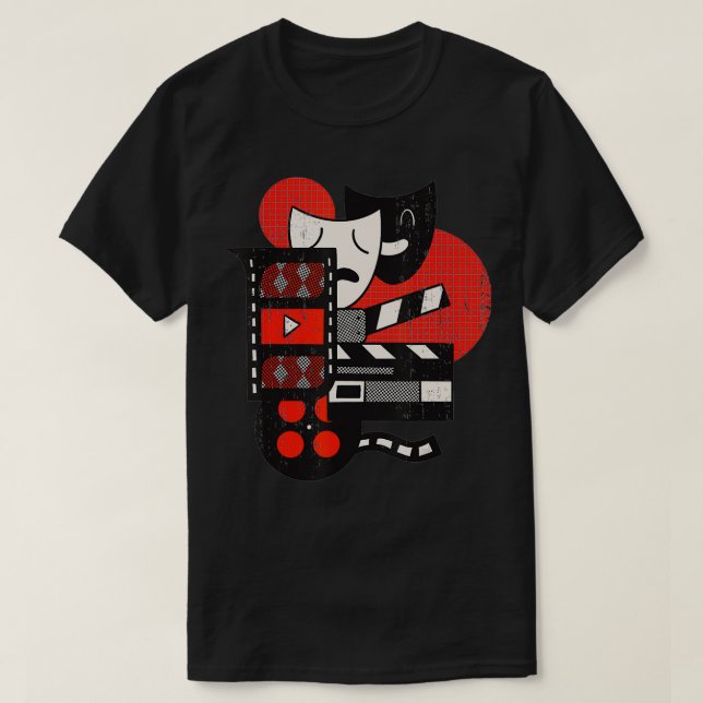 T-shirt Vidéographe Cinématographe Film Réalisateur b (Design devant)