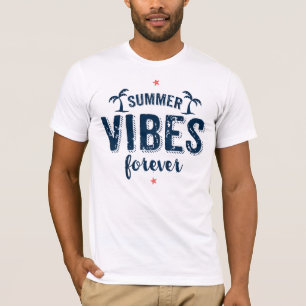 T-shirt Vidéos d'été pour la Marine bleu Texte