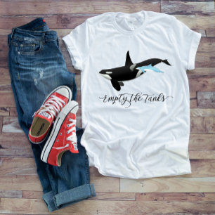 T-shirt Vider Les Chars Dolphin Libre Orca Tueur Whale