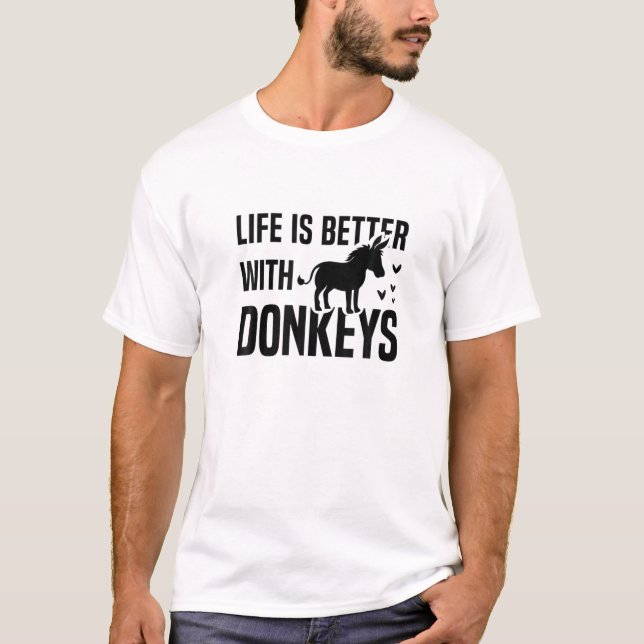 T-shirt Vie Animale De Ferme Avec Dindons Mule (Devant)