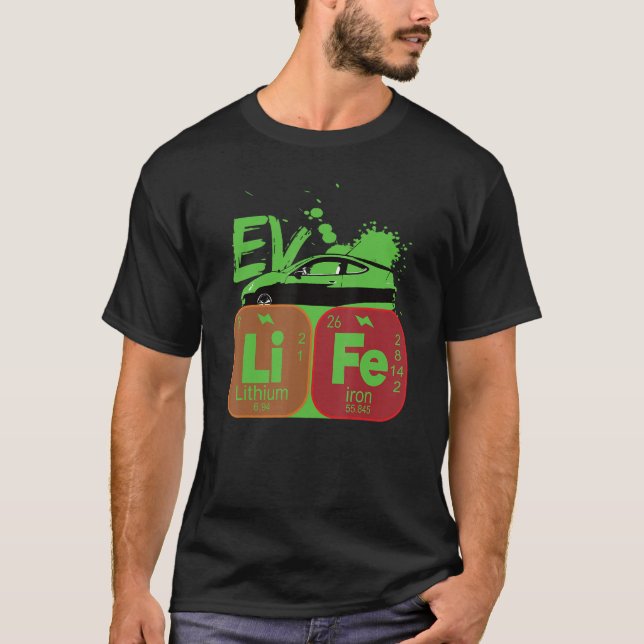 T-shirt Vie automobile Ev Tableau Périodique Véhicules éle (Devant)