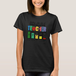 T-shirt Vie de batterie d'un professeur de maternelle reto