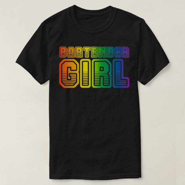 T-shirt Vie de fille de barman (Design devant)