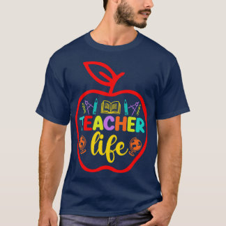 T-shirt Vie de l'enseignant 1er jour de l'école Vie d'ense