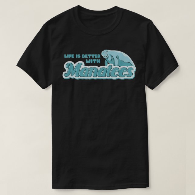 T-shirt Vie de Manatees Animaux de la mer Nature (Design devant)