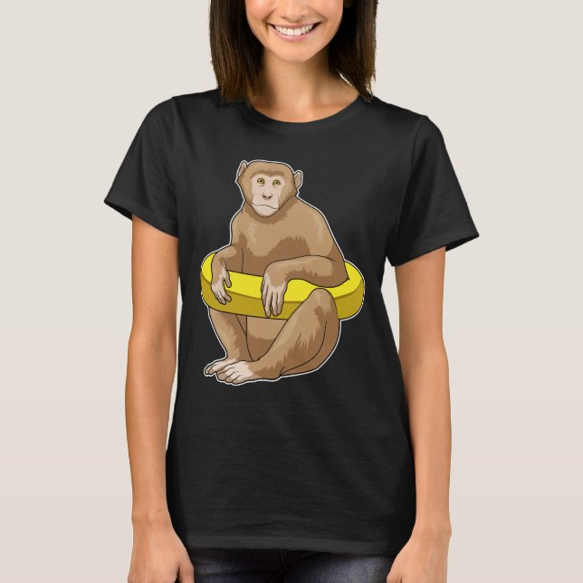 T-shirt Vie de natation de singe (Devant)