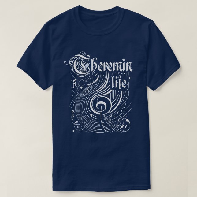 T-shirt Vie de Theremin Musique Wavy (Design devant)