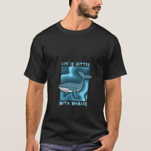 T-shirt Vie Des Femmes Avec Baleines Animaux De Mer Orca N