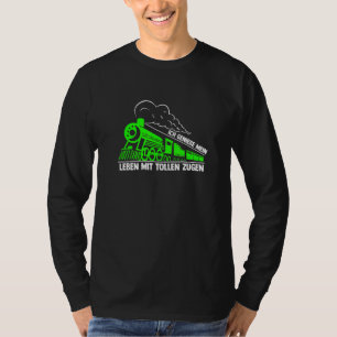 T-shirt Vie Des Hommes Plein De Trains Locomotive Modèle C