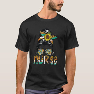 T-shirt Vie d'infirmière féminine Cuir de vache Pêle-mêle