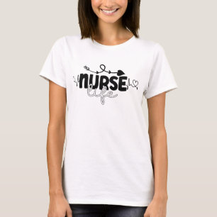 T-shirt Vie d'infirmière rétro pour infirmière diplômée, j