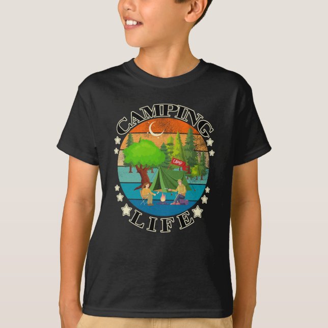 T-shirt Vie du camping (Devant)