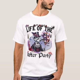 T-shirt Vie du chien gothique de l'après-partie avec balle