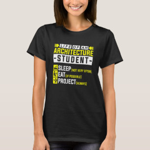 T-shirt Vie D'Un Architecte Étudiant En Architecture