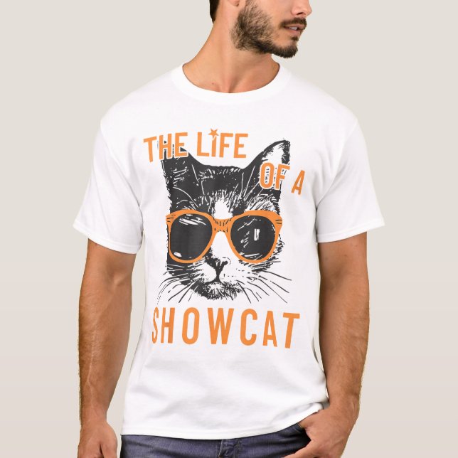 T-shirt Vie d'une chemise Amoureux des chats amusante Show (Devant)