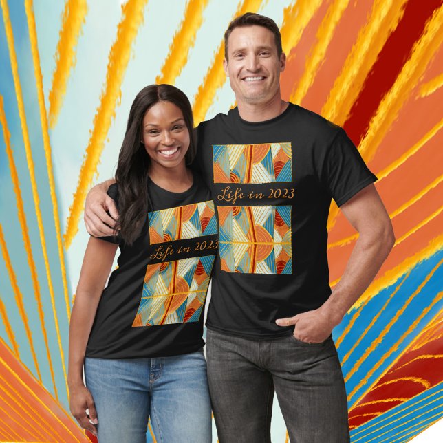 T-shirt Vie graphique en 2023 Lignes et courbes Abstraites (Créateur téléchargé)