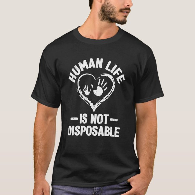 T-shirt Vie humaine Abortion de grossesse anti-avortement (Devant)