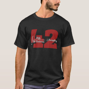 T-shirt Vie L'Univers Tout 42 Équation T Chemise